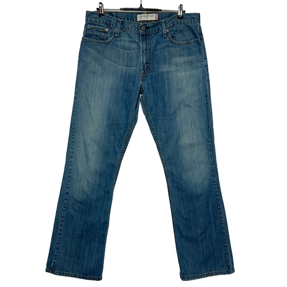 Levis 527 Jeans Mens 36x34 Blue Low Boot Cut Medium Wash Workwear Cowboy Western - Picture 1 of 12